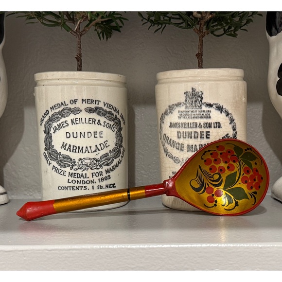 Vintage Other - Vintage Khokhloma Wood Spoon Hand Painted Russian Lacquer Ware